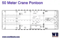 50 Meter Crane Barge  / Twin Spud / Accomodation