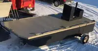 New 23′ x 8’6 Steel Work Barge w/push knees, spud pockets, console