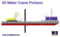 50 Meter Crane Barge  / Twin Spud / Accomodation
