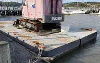 1990  24'  x 40' x 4' Sectional Barge w/ Crane